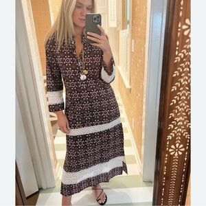 JULIA AMORY The Majorelle Caftan Dress in Tangier Garden Size Medium M